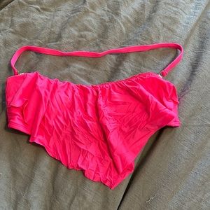 Hot Pink Ruffled Target Bikini Top